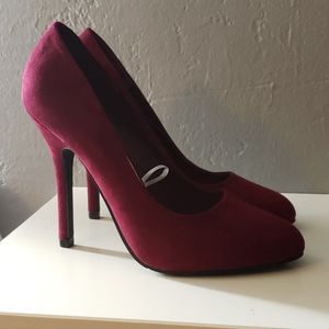 Wine colored heels